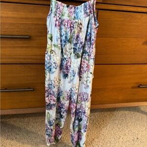 Posh Peanut Multicolor Hydrangea Romper